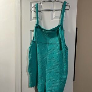 Teal See and be Seen overalls L NWT